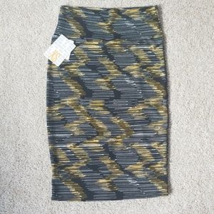 Cassie Skirt - Black, white and gold